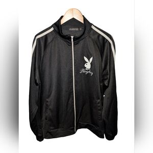 PLAYBOY Signature Track  Zip-Up Jacket Sz XL  Vintage